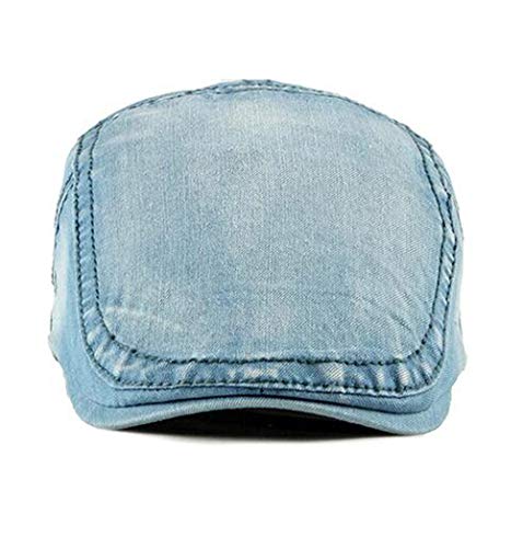 2 Pack Men's Cotton Flat Cap Ivy Gatsby Newsboy Hat - color: J