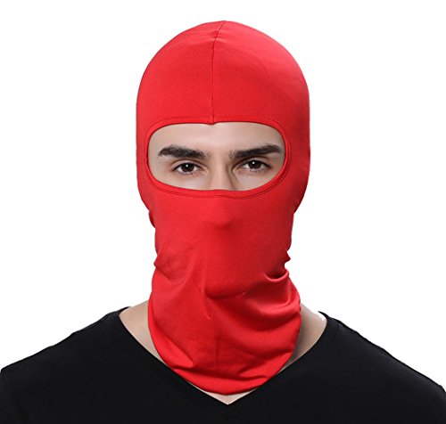 Pack of 3 Ski Mask Bandana Face Hat for Outdoor Airsoft Motorcycle Hood Helmet Balaclavas Headwear - color: Red