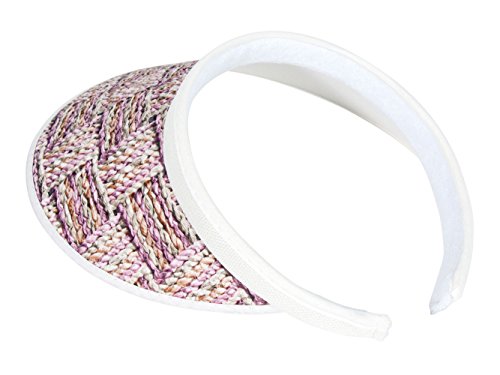 TOP HEADWEAR Two-Tone Weave Clip-On Visor - color: Pink