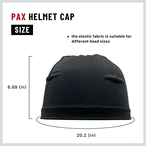 PAX Beanie Cycling Skull Caps, Camo Cooling Helmet Liner, Sweat Breathable Moisture Wicking Running Hat for Outdoor Sport. - color: Black