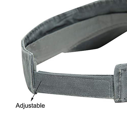 Sport Sun Visor Hats Cotton Ball Caps Empty Top Baseball Sun Cap for Men Women - color: Grey