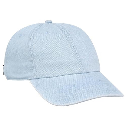 Lids Blank Baseline Dad Adjustable Strapback Hat - color: Denim