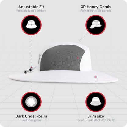 Imperial The Old Norse Watership Cooling Sun-Protection Hat - color: White/Charcoal, size: Small-Medium