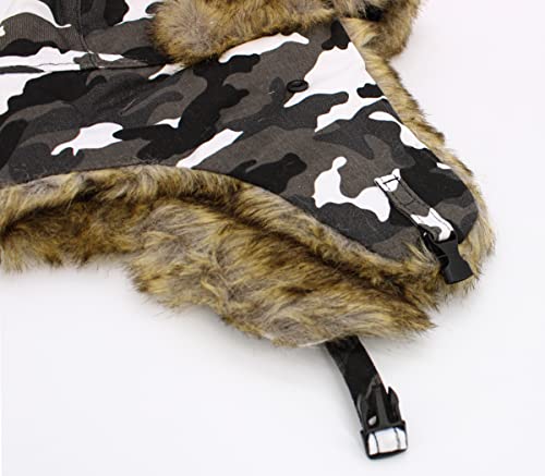 Wool Blend Aviator Trapper hat Trooper Ear Flaps Ushanka Eskimo Russian Warm Winter Cold… - color: Citi Camo Classic Solid