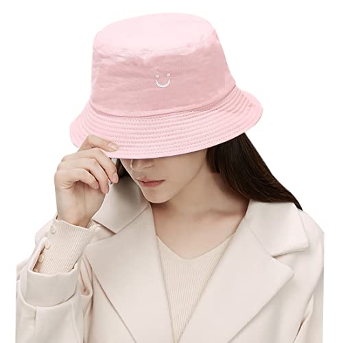 Unisex Bucket Hat Beach Sun Hat Aesthetic Fishing Hat for Men Women Teens, Reversible Double-Side-Wear - color: Pink Purple