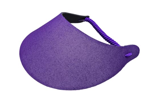 Women's Solid Color Design Lightweight Packable Foam Visor for Sun Protection and Outdoor Activities - color: Purple