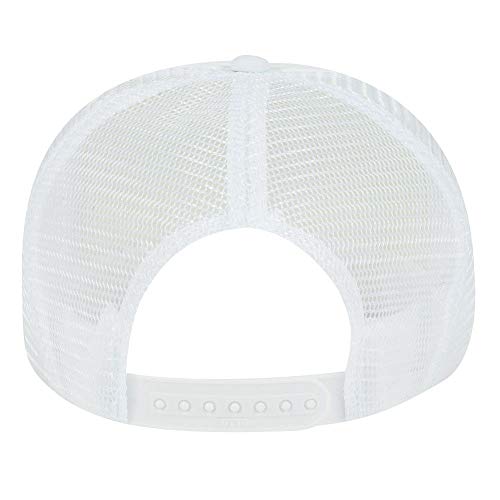 OTTO Polyester Foam Front Youth 5 Panel High Crown Trucker Hat - color: White