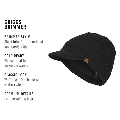 adidas Men's Griggs Brimmer Beanie with Brim - color: Black/2