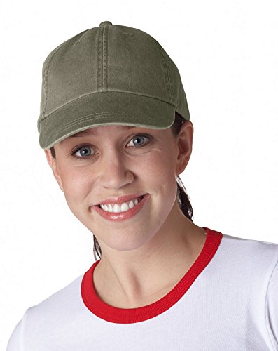 Adams 6-Panel Pigment-Dyed Classic Cap, Olive, One Size