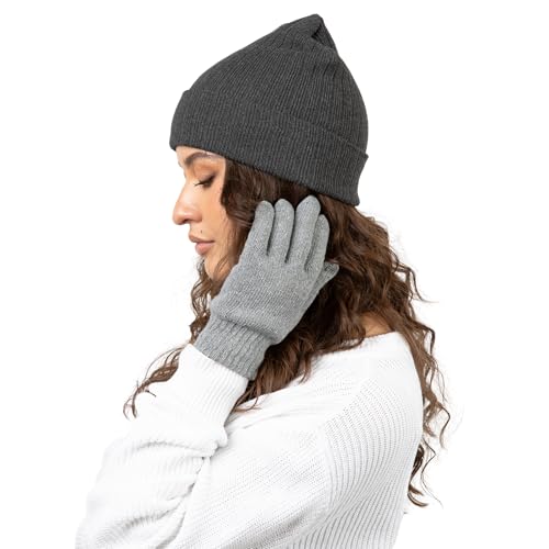 25 Pack Winter Beanie Hats, Unisex Thermal Toboggan Cold Weather Cuffed Caps Bulk Bundle - color: Black (Ribbed)