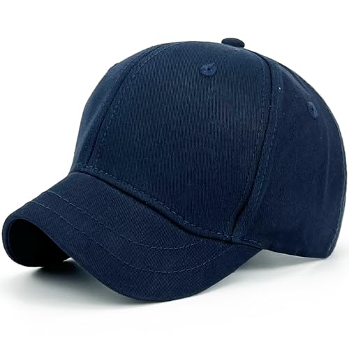 Loneshark Short Brim Baseball Hat for Running Small Bill Umpire Cap - color: Navy