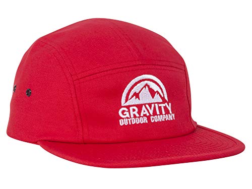 Gravity Outdoor Co. 5 Panel Hat - color: Red