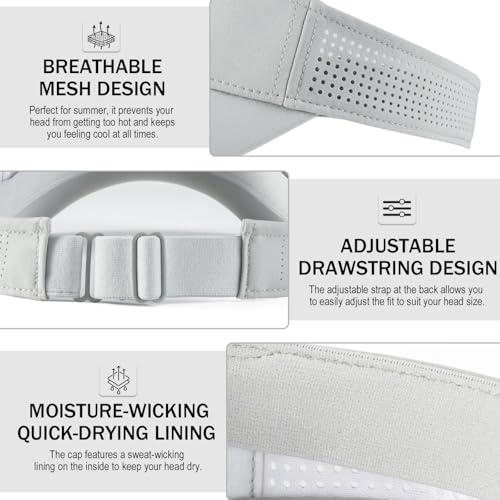 STARANCE Unisex Sun Visor Cap for Men Woman - color: Grey