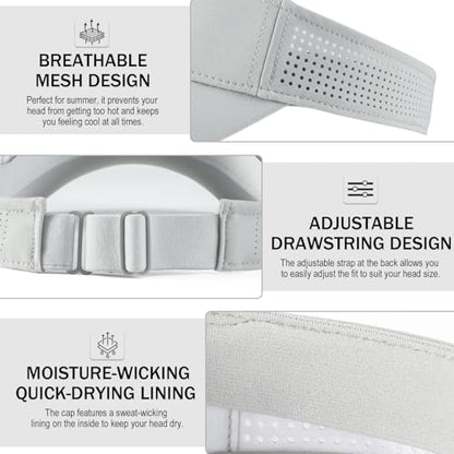 STARANCE Unisex Sun Visor Cap for Men Woman - color: Grey