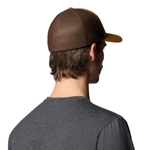 Columbia Unisex Adult PFG Logo Mesh Ball Cap - color: Maple Sugar/Tobacco, size: Small-Medium