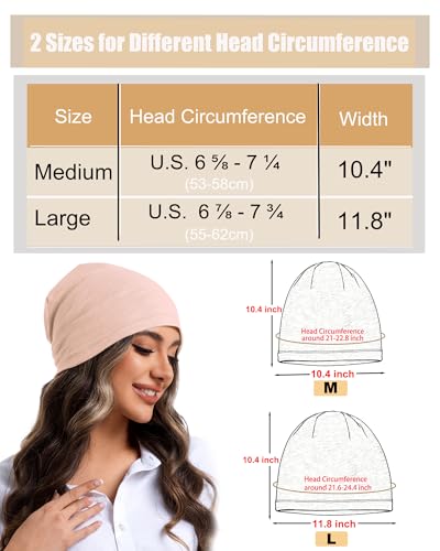 100% Cotton Summer Beanie for Men Women, Thin Soft Slouchy Beanies - color: 1pcs-pink, size: Medium