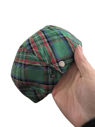 Men's Newsboy Hat Striped Plaid Cap Ivy Gatsby Cabbie Driving Irish Beret - color: Green