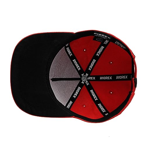 RIOREX Hip hop caps Fashion Animal Embroidery Baseball Cap for Men Adjustable Leather Belt Strapback Baseball Cap - color: Red