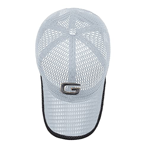FASHIXD Baseball Cap for Men Summer Mesh Trucker Hats Breathable Running Hat Outdoor Sports Quick Dry Hat - color: Light Grey