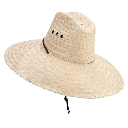 Men's Crushed Safari Straw Hat - color: Light Natural
