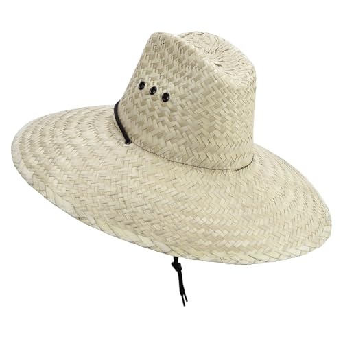Men's Crushed Safari Straw Hat - color: Light Natural