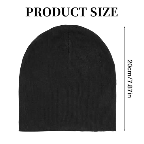 salbsever Summer Beanies, Cotton Beanie Black Beanie for Men Slouchy Beanies Ultra-Soft Cuffed Knit Hat