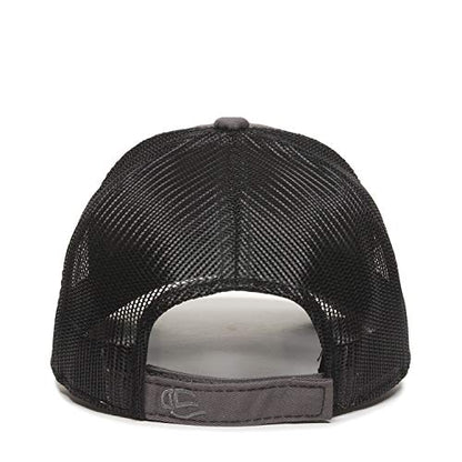 Outdoor Cap Unisex-Adult Outdoor Cap Structured Mesh Back Trucker Cap - color: Charcoal/Black