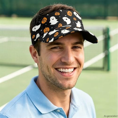 Cool Styles Sun Visor Hats 21.65~23.62 inches Adjustable Open-Top caps Quick-Dry Visor Cap - color: Ghost