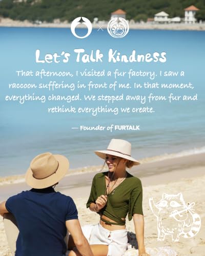 FURTALK Sun Hat Panama Fedora Straw Beach Hat with Wind Lanyard UPF - color: Black, size: Large-X-Large