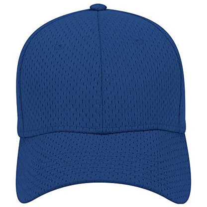 Ashen Fane 6 Panel Polyester Pro Mesh Low Profile Baseball Cap - color: Royal