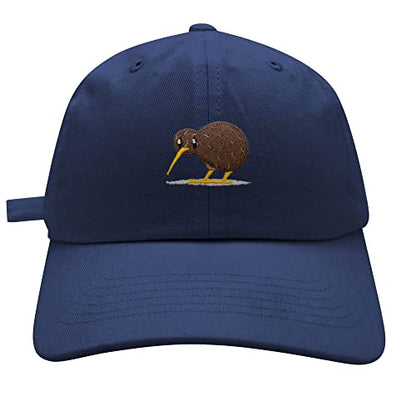 JPAK Kiwi Bird Baseball Cap Embroidered Cotton Dad Hat - Funny - color: Navy