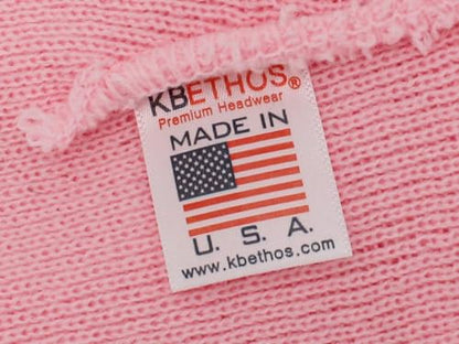 KBETHOS Made in USA Classic Men's Women's Cuffed Folded Acrylic Knit Beanie Hat Solid Unisex Cold - color: Light Pink Solid Long Beanie