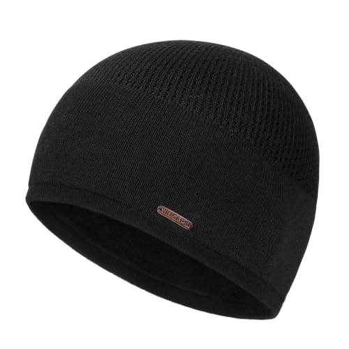 Wmcaps 33% Wool Blend Beanie for Men & Women, Warm Breathable Skull Cap - color: Black