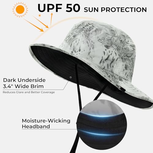 KastKing Sol Armis UPF 50 Boonie Hat for Sun Protection,Men Women - color: Prym1 Glacier Fade