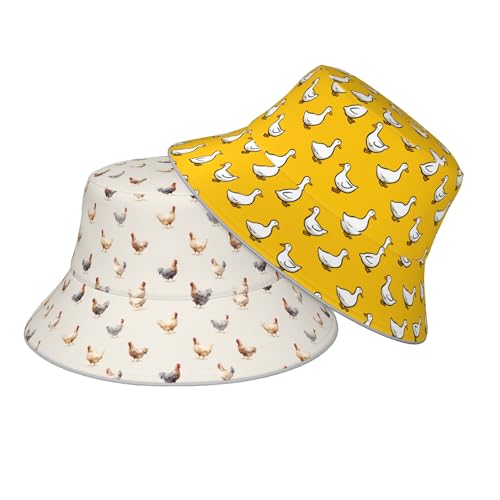 Bucket Hat Double-Side-Wear Reversible Sun Hat Beach Travel Hiking for Women Men - color: C02
