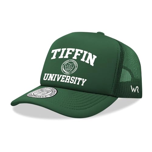 Tiffin University Dragons Trucker Mesh Snapback Seal Hat Forest Green