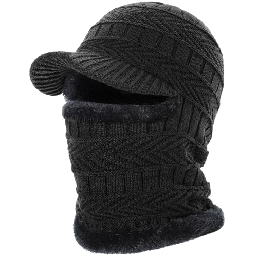 Clothclose Winter Balaclava Beanie Hat Knit Thermal Ski Mask for Men Women - color: Grey