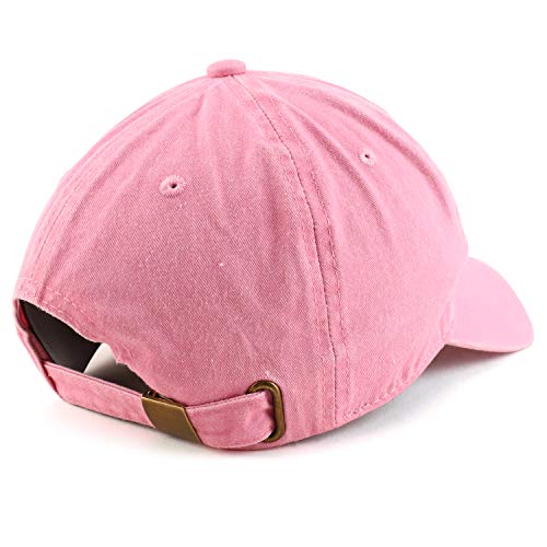 Trendy Apparel Shop Vintage 1962 Embroidered 63rd Birthday Soft Crown Washed Cotton Cap - color: Pink