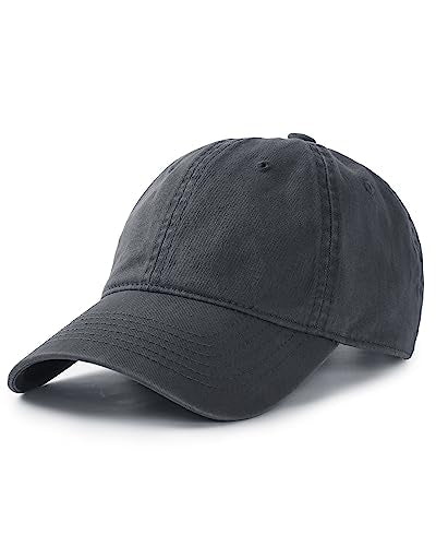 FURTALK Unisex Vintage Unstructured Baseball Cap Washed Cotton Dad Hat - color: Grey, size: Medium-Large