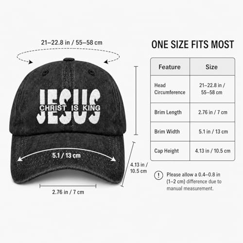 Man of God Husband Dad Embroidered Hat Camping Caps for Women - color: Christ is King Christian Jesus Faiths God 31