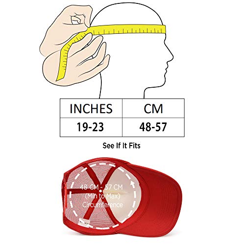 DALIX Youth Trucker Hat Mesh Cap 12 Pack Dozen Bulk - color: Red and White