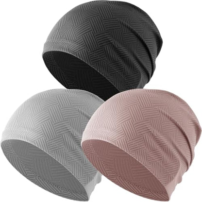 Fashion Cooling Skull Cap Sweat Control Breathable for Men Women 3 Pack - color: Black/Gray/Pink