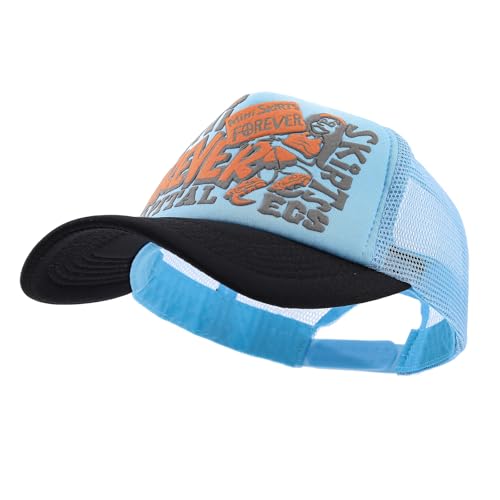 Breathable Snapback Trucker Hats Summer Baseball Caps Adjustable Outdoor Mesh Snap Back Hats for Daily Use - color: Mg-bcm2630-blue