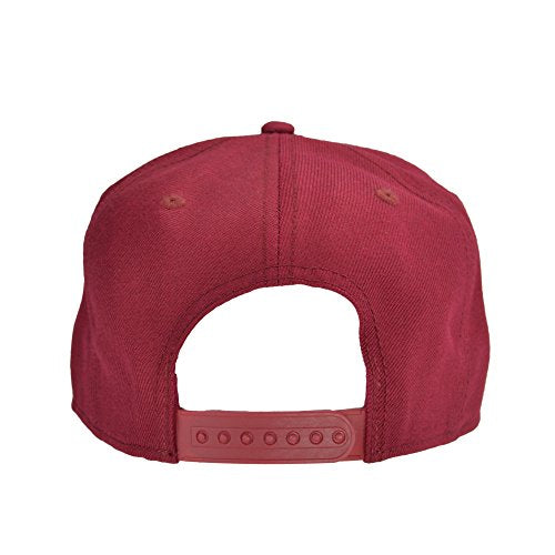 DALIX Premium Wool Blend Hat Flat Bill Cap Snapback Black Dark Gray Maroon Light - color: Maroon