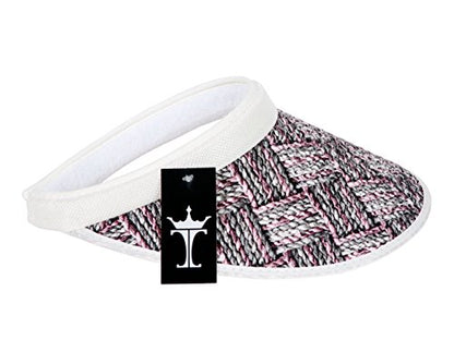TOP HEADWEAR Two-Tone Weave Clip-On Visor - color: Black