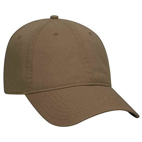 Ashen Fane 6 Panel Low Profile Garment Washed Superior Cotton Twill Dad Hat with Buckle - color: Coyote Brown