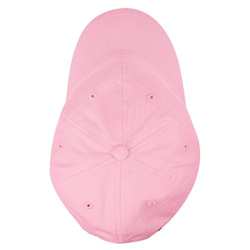 Falari Classic Baseball Cap Dad Hat 100% Cotton Soft Adjustable Size - color: Light Pink