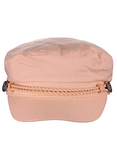 NYFASHION101 Unisex 100% Cotton Greek Fisherman Sailor Fiddler Driver Cap Hat - color: Indi Pink