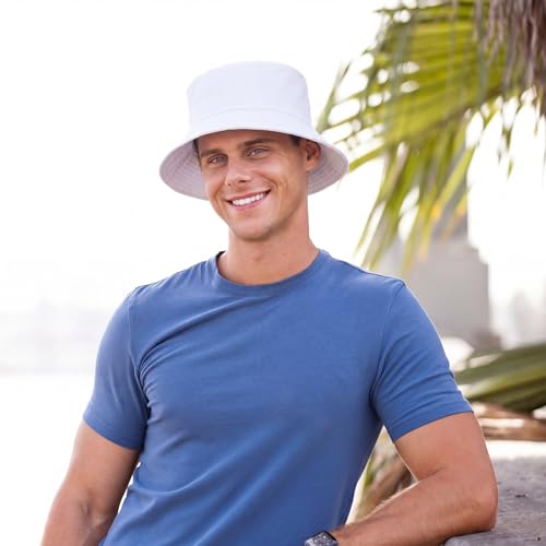 12/24/36 Pcs Bucket Hats for Men Women Bulk - color: White, size: Large