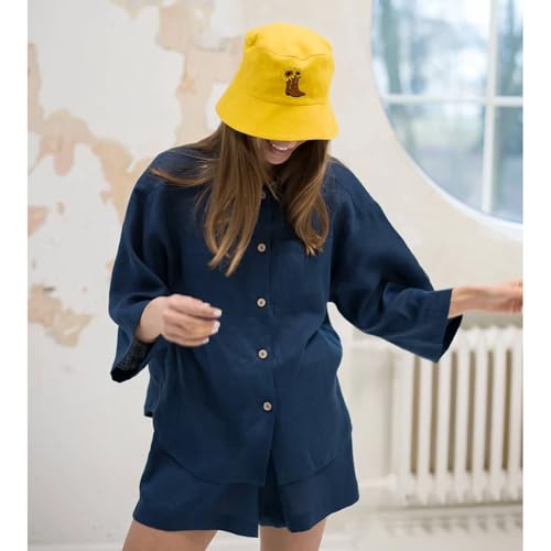 Bucket Hat for Men Women Funny Holiday Fishing Hat Cute Fisherman Cap - color: Sunflower1
